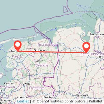 Leeuwarden Oldenburg Mitfahrgelegenheit Karte
