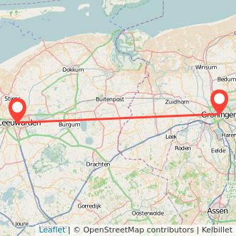 Leeuwarden Groningen Mitfahrgelegenheit Karte