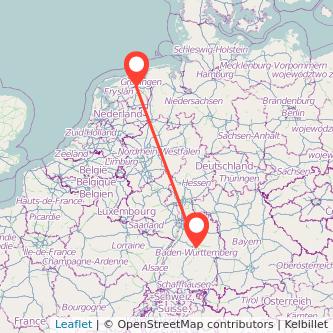 Groningen Stuttgart Mitfahrgelegenheit Karte