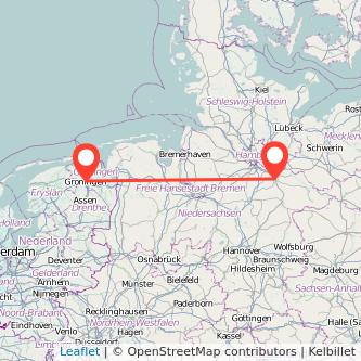 Groningen Lüneburg Mitfahrgelegenheit Karte