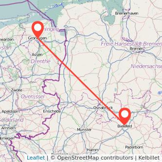 Groningen Bielefeld Mitfahrgelegenheit Karte