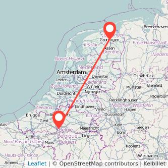 Groningen Brüssel Mitfahrgelegenheit Karte