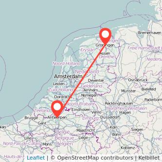 Groningen Antwerpen Mitfahrgelegenheit Karte