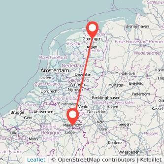Groningen Maastricht Mitfahrgelegenheit Karte
