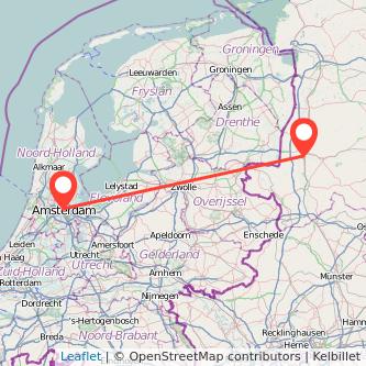 Amsterdam Meppen Bahn Karte