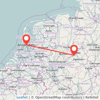 Amsterdam Gütersloh Mitfahrgelegenheit Karte