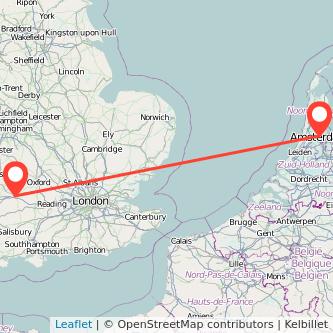 Amsterdam Swindon train map