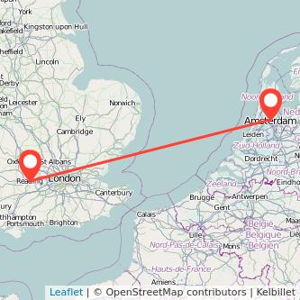 Amsterdam Reading train map