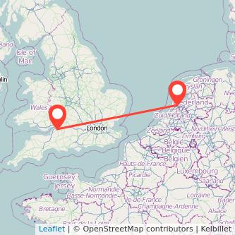 Amsterdam Bristol train map