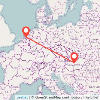 Amsterdam Budapest train map