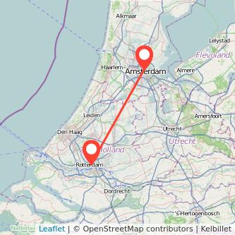 Amsterdam Rotterdam bus map