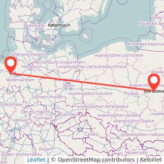 Warschau Oldenburg Mitfahrgelegenheit Karte