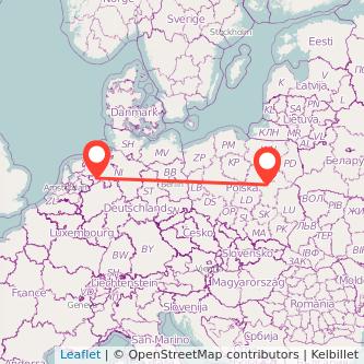 Warschau Lingen Mitfahrgelegenheit Karte