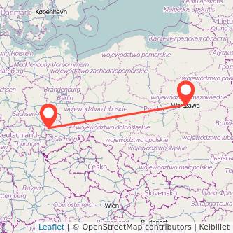 Warschau Leipzig Mitfahrgelegenheit Karte