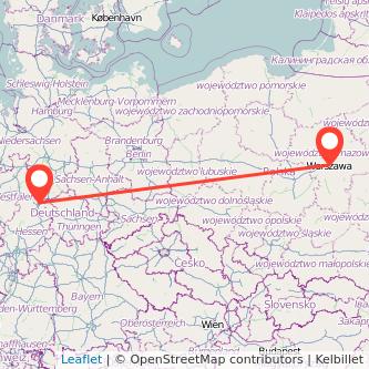 Warschau Kassel Mitfahrgelegenheit Karte