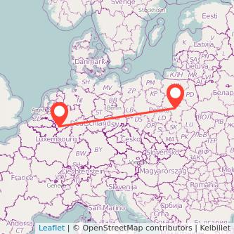 Warschau Düren Mitfahrgelegenheit Karte