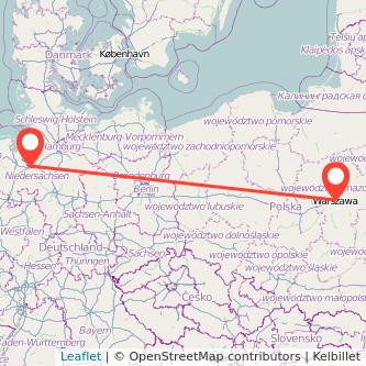 Warschau Bremen Mitfahrgelegenheit Karte