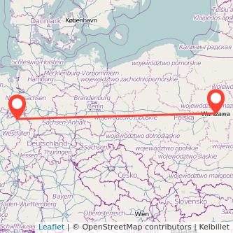 Warschau Bielefeld Mitfahrgelegenheit Karte