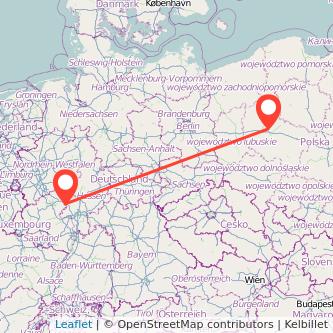 Posen Limburg Bahn Karte