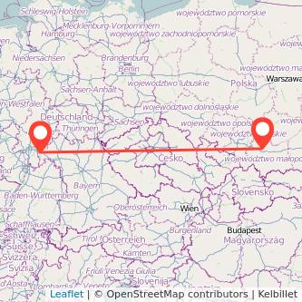 Krakau Aschaffenburg Mitfahrgelegenheit Karte
