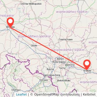 Krakau Breslau Bahn Karte