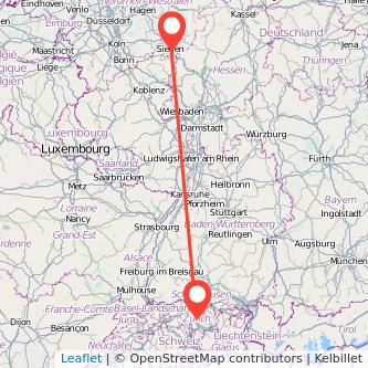 Zürich Siegen Mitfahrgelegenheit Karte