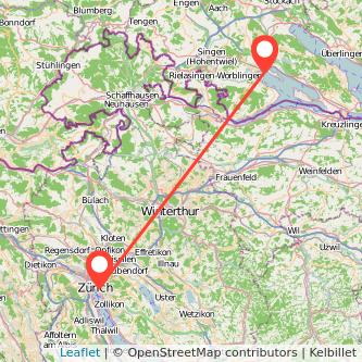 Zürich Radolfzell am Bodensee Mitfahrgelegenheit Karte