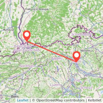 Zürich Lörrach Mitfahrgelegenheit Karte