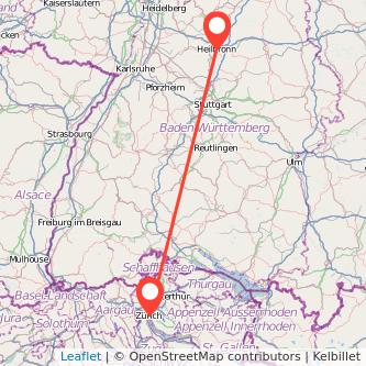 Zürich Heilbronn Mitfahrgelegenheit Karte