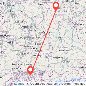 Zürich Gotha Mitfahrgelegenheit Karte