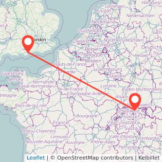 Zurich Portsmouth train map