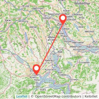Zürich Luzern Mitfahrgelegenheit Karte