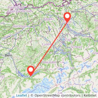 Zürich Interlaken Bahn Karte