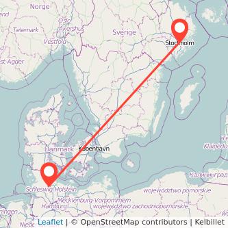 Stockholm Rendsburg Bahn Karte
