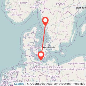 Göteborg Burg auf Fehmarn Bus Karte
