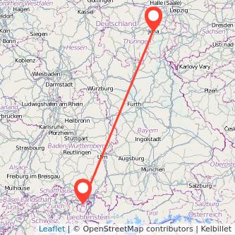 St Gallen Jena Mitfahrgelegenheit Karte