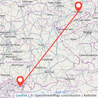 St Gallen Dresden Mitfahrgelegenheit Karte