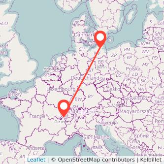 Lausanne Stralsund Bahn Karte