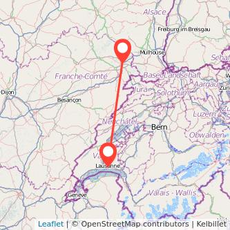 Lausanne Belfort Bahn Karte