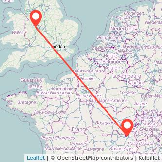 Geneva Wolverhampton train map