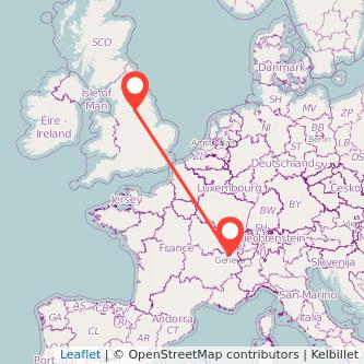 Geneva Wakefield train map