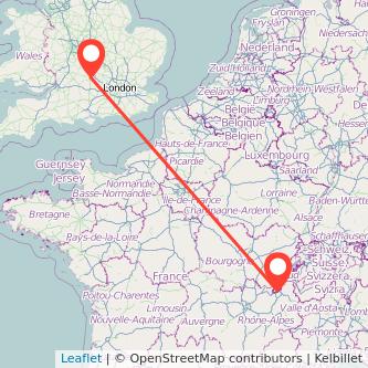 Geneva Oxford train map