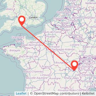 Geneva Bournemouth train map