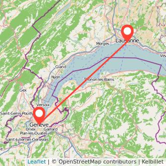 Genf Lausanne Bahn Karte