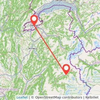 Genf Landry Bahn Karte