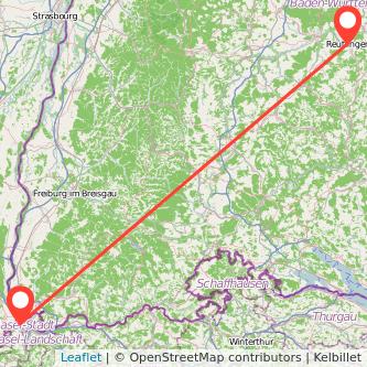 Basel Reutlingen Mitfahrgelegenheit Karte