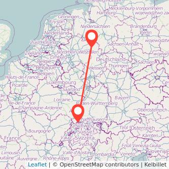 Basel Paderborn Mitfahrgelegenheit Karte