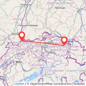 Basel St Gallen Mitfahrgelegenheit Karte