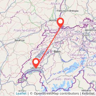 Basel Lausanne Bahn Karte