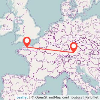 Jersey Munich flight map